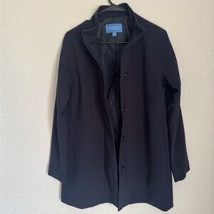 Simply Vera Vera Wang Navy Button Front Coat Women’s Size Small